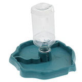 Maxbell Automatic Reptile Tortoise Gecko Feeding Bowl Water Resin Dish Acid Blue
