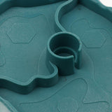 Maxbell Automatic Reptile Tortoise Gecko Feeding Bowl Water Resin Dish Acid Blue
