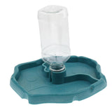 Maxbell Automatic Reptile Tortoise Gecko Feeding Bowl Water Resin Dish Acid Blue