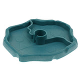 Maxbell Automatic Reptile Tortoise Gecko Feeding Bowl Water Resin Dish Acid Blue