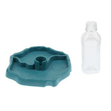 Maxbell Automatic Reptile Tortoise Gecko Feeding Bowl Water Resin Dish Acid Blue