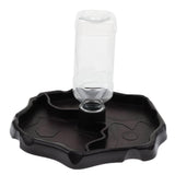 Maxbell Automatic Reptile Tortoise Gecko Feeding Bowl Water Resin Dish Deep Brown