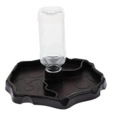 Maxbell Automatic Reptile Tortoise Gecko Feeding Bowl Water Resin Dish Deep Brown