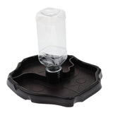 Maxbell Automatic Reptile Tortoise Gecko Feeding Bowl Water Resin Dish Deep Brown