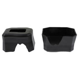 Maxbell 2Pcs Reptile Shelter Hiding Cave Food Bowl For Lizards Gecko Spider Frog Black
