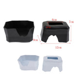 Maxbell 2Pcs Reptile Shelter Hiding Cave Food Bowl For Lizards Gecko Spider Frog Black