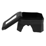 Maxbell 2Pcs Reptile Shelter Hiding Cave Food Bowl For Lizards Gecko Spider Frog Black