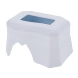 Maxbell 2Pcs Reptile Shelter Hiding Cave Food Bowl For Lizards Gecko Spider Frog White