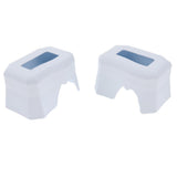 Maxbell 2Pcs Reptile Shelter Hiding Cave Food Bowl For Lizards Gecko Spider Frog White