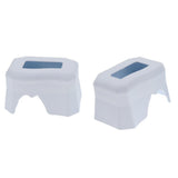 Maxbell 2Pcs Reptile Shelter Hiding Cave Food Bowl For Lizards Gecko Spider Frog White