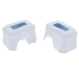 Maxbell 2Pcs Reptile Shelter Hiding Cave Food Bowl For Lizards Gecko Spider Frog White
