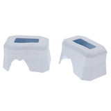Maxbell 2Pcs Reptile Shelter Hiding Cave Food Bowl For Lizards Gecko Spider Frog White