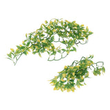 Maxbell Natural Looking Reptile Plants Terrarium Tanks Plastic Leaves Plants Decor S