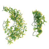 Maxbell Natural Looking Reptile Plants Terrarium Tanks Plastic Leaves Plants Decor S