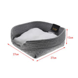 Maxbell Pet Dog Puppy Cat Soft Cotton Warm Plush Cozy Nest Mat Pad Bed House Gray