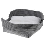 Maxbell Pet Dog Puppy Cat Soft Cotton Warm Plush Cozy Nest Mat Pad Bed House Gray