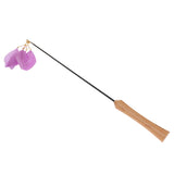 Maxbell Pet Kitten Cat Teaser Leather Toys Interactive Fun Chaser Wand Telescopic Purple