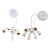 Maxbell Vintage Ceiling Pendant Lamp Light fixture Adjustable White One Turn Four