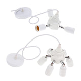 Maxbell Vintage Ceiling Pendant Lamp Light fixture Adjustable White One Turn Four