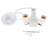 Maxbell Vintage Ceiling Pendant Lamp Light fixture Adjustable White One Turn Four