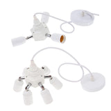 Maxbell Vintage Ceiling Pendant Lamp Light fixture Adjustable White One Turn Four