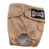 Maxbell Reusable Dog Underwear Diaper Adjustable Sanitary Panties for Female S Beige