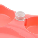 Maxbell Pet Dog Cat Double Bowl Drinking Fountain Plastic Water Food Feeder Black