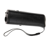 Maxbell Ultrasonic LED Dog Repeller Trainer Dog Anti Bark Flashlight Type 2 Black