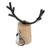Maxbell Nordic Style Living Room Wooden Antlers Modeling Lamp Head Wall Lamp Black