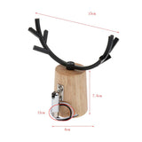 Maxbell Nordic Style Living Room Wooden Antlers Modeling Lamp Head Wall Lamp Black