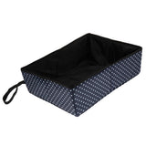 Maxbell Cat Litter Box Tray, Anti Splash Toilet Pan, Prevents Litter Scatter Dark Blue