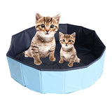 Maxbell Foldable Dog Pet Paddling Pool Water  Summer Outdoor Play Skyblue 80x20cm