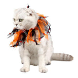 Maxbell Halloween Xmas Costume Black Orange Gauze Neck Collar Pet Cat Dog Collar