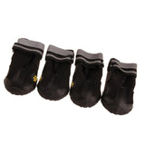 Maxbell 4Pcs Pet Dog Non-slip Waterproof Hiking Sneakers Climbing Shoes Black 4