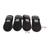 Maxbell 4Pcs Pet Dog Non-slip Waterproof Hiking Sneakers Climbing Shoes Black 4