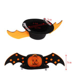 Maxbell Halloween Costumes for Dog & Cat Bat Hat with Pumpkin Print Pet Hairpins