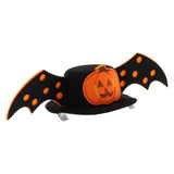 Maxbell Halloween Costumes for Dog & Cat Bat Hat with Pumpkin Print Pet Hairpins