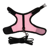Maxbell Hamster Rabbit Guinea Pig Rat Ferret Breathable Mesh Harness Leash Pink S