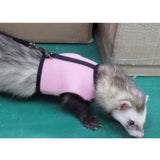 Maxbell Hamster Rabbit Guinea Pig Rat Ferret Breathable Mesh Harness Leash Pink M