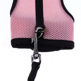 Maxbell Hamster Rabbit Guinea Pig Rat Ferret Breathable Mesh Harness Leash Pink M