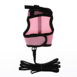 Maxbell Hamster Rabbit Guinea Pig Rat Ferret Breathable Mesh Harness Leash Pink M
