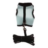 Maxbell Hamster Rabbit Guinea Pig Rat Ferret Breathable Mesh Harness Leash Blue M