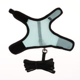 Maxbell Hamster Rabbit Guinea Pig Rat Ferret Breathable Mesh Harness Leash Blue M
