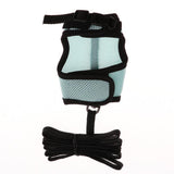 Maxbell Hamster Rabbit Guinea Pig Rat Ferret Breathable Mesh Harness Leash Blue L