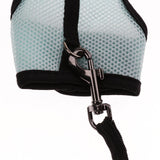 Maxbell Hamster Rabbit Guinea Pig Rat Ferret Breathable Mesh Harness Leash Blue L