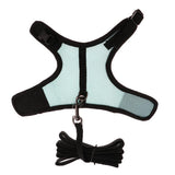 Maxbell Hamster Rabbit Guinea Pig Rat Ferret Breathable Mesh Harness Leash Blue L