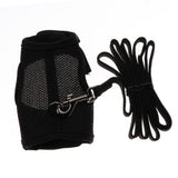 Maxbell Hamster Rabbit Guinea Pig Rat Ferret Breathable Mesh Harness Leash Black L
