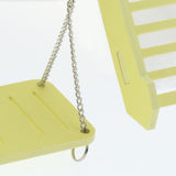 Maxbell Wooden Platform Swing and Ladder Set for Mouse Chinchilla Rat Gerbil Yellow