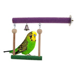 Maxbell Parrot Bird Wooden Perches Stand Rest Swing for Pet Bird Cage Decoration