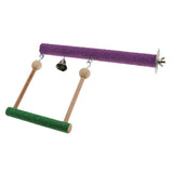 Maxbell Parrot Bird Wooden Perches Stand Rest Swing for Pet Bird Cage Decoration